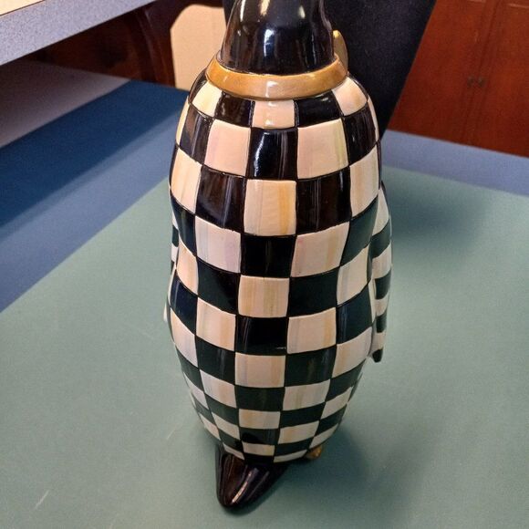 Mackenzie-Childs Courtly Check Penguin Cottagecore Kitsch Chic - Picture 3 of 9